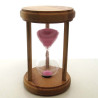 Sanduhr 10 Min. 14.5 cm Rosa, Holz rund