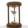 Sanduhr 10 Min. 14.5 cm Weiss, Holz rund