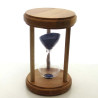 Sanduhr 15 Min. 14.5 cm Blau, Holz rund