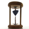 Sanduhr 15 Min. 14.5 cm Blau, Holz rund