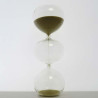 Glas-Sanduhr 15 Min. 22 cm Gold, 3 Kugeln Glas