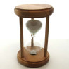 Sanduhr 30 Min. 14.5 cm Weiss, Holz rund
