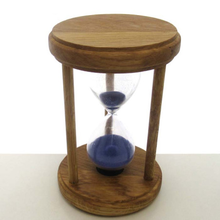 Sanduhr 30 Min. 14.5 cm Blau Holz rund