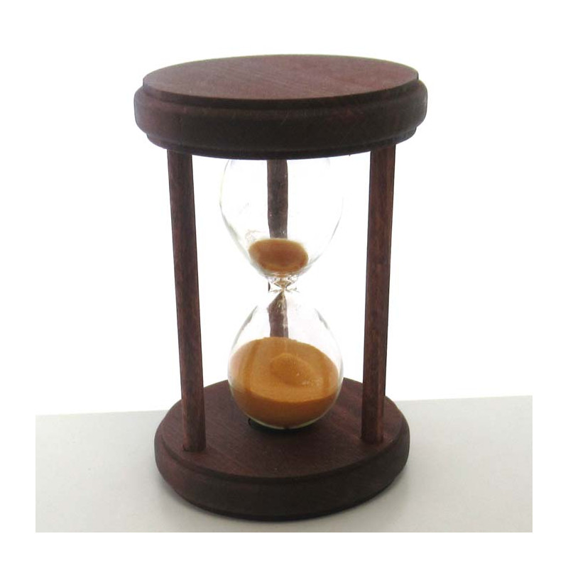 Sanduhr 30 Min. 14.5 cm Orange Holz rund