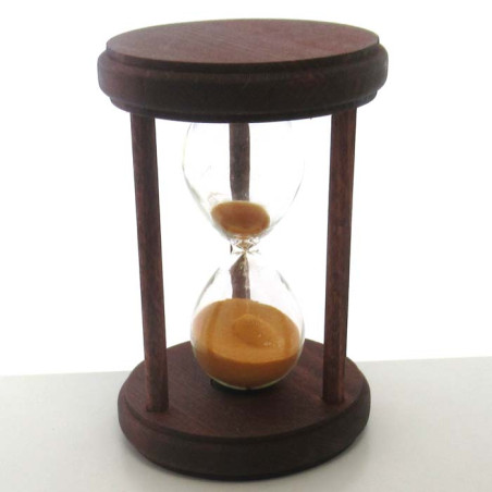Sanduhr 30 Min. 14.5 cm Orange Holz rund