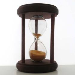Sanduhr 30 Min. 14.5 cm Orange Holz rund