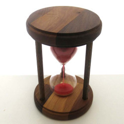 Sanduhr 30 Min. 14.5 cm Rot Holz rund