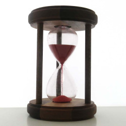 Sanduhr 30 Min. 14.5 cm Rot Holz rund