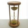Sanduhr 15 Min. 26cm Grau 3 Kugeln 26cm im Buchenholz