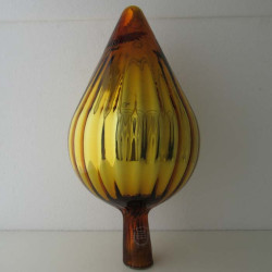 Glas Rosenkugel 14cm  Gold konisch 28 x 14 cm