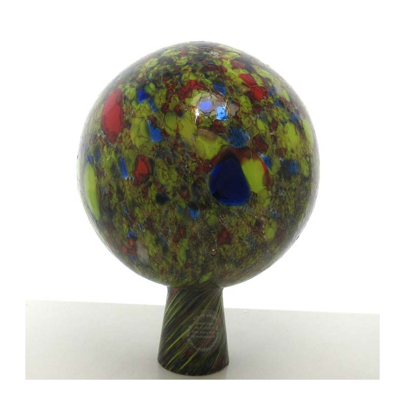 Glas Rosenkugel 15cm Bunt Gartenkugel