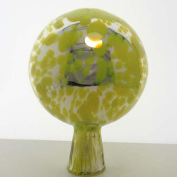 Glas Rosenkugel 15cm Gelb Gartenkugel