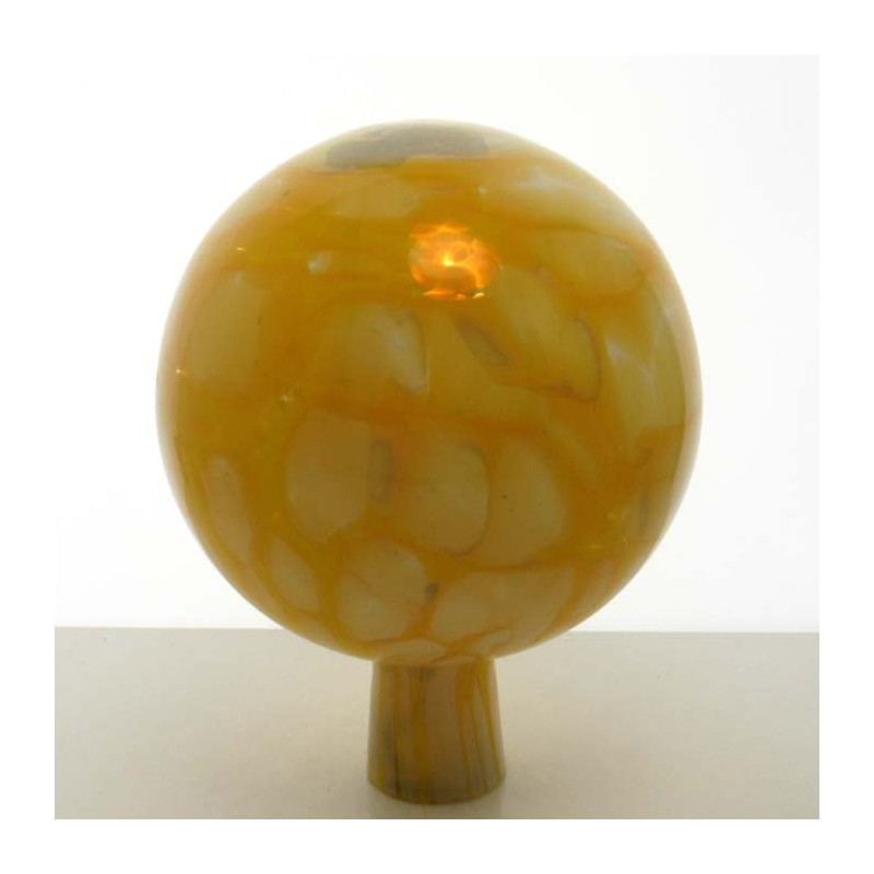 Glas Rosenkugel 15cm Orange Gartenkugel