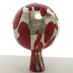 Glas Rosenkugel 15cm Rot Gartenkugel