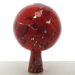 Glas Rosenkugel 15cm Rot Gartenkugel