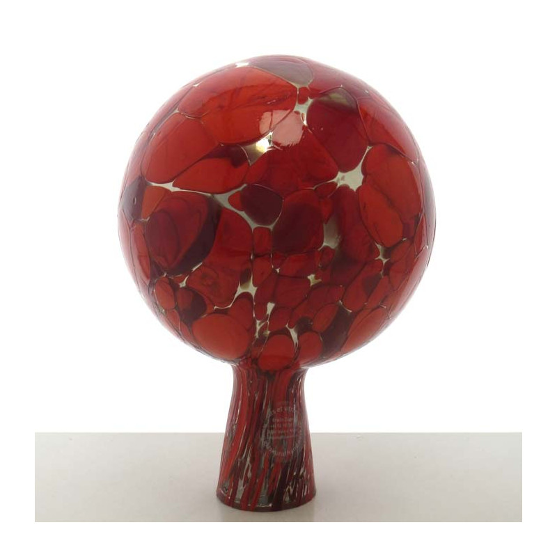 Glas Rosenkugel 15cm Rot Gartenkugel
