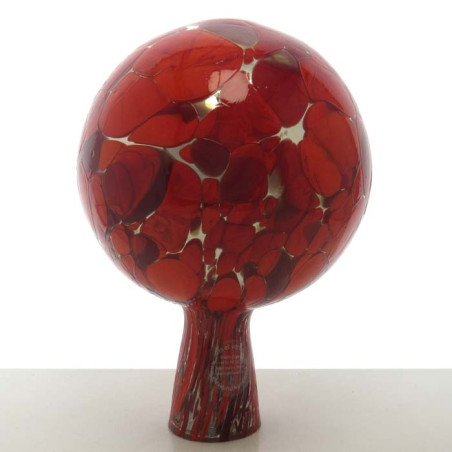 Glas Rosenkugel 15cm Rot Gartenkugel