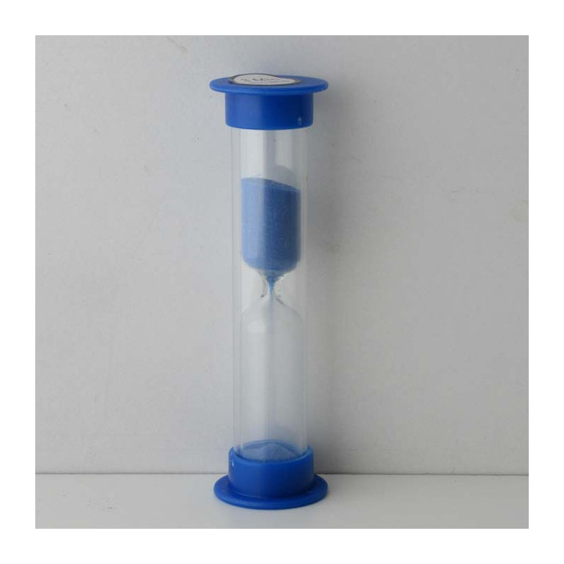 Sanduhren 1 Min. 9 cm zylindrisch Glas in Kunststoff röhre