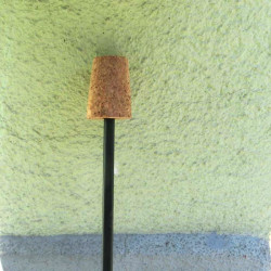 Stäbe 1.6x75cm für Rosenkugel Metallrohr mit Kunststoffmantel grün und passendem Korken