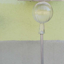 Glas Rosenkugel  8 cm Gartenkugel Gold