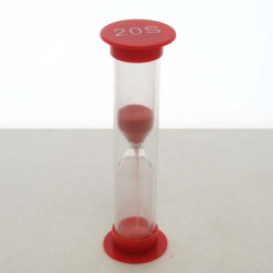 Sanduhren 1 Min. 9 cm zylindrisch Glas in Kunststoff röhre