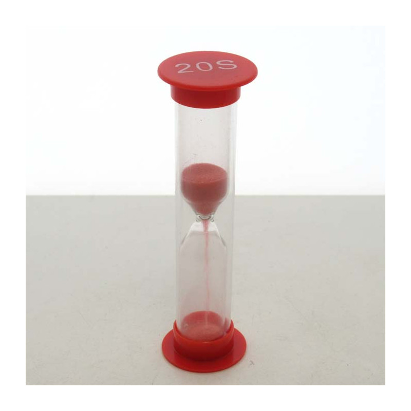 Sanduhren 1 Min. 9 cm zylindrisch Glas in Kunststoff röhre