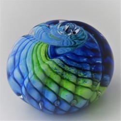 Glas Briefbeschwerer 75 mm  Traumkugel    Muschel