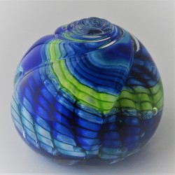 Glas Briefbeschwerer 75 mm  Traumkugel    Muschel