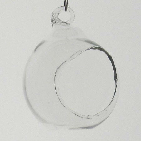 Glas Mini Kugel 40 mm mit Öffnung Deko Kugel zum hängen und stellen Öffnung ca. 25mm