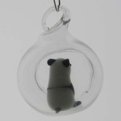 Glas Mini Kugel 40 mm mit Öffnung Deko Kugel zum hängen und stellen Öffnung ca. 25mm