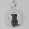 Glas Mini Kugel 40 mm mit Öffnung Deko Kugel zum hängen und stellen Öffnung ca. 25mm