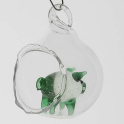 Glas Mini Kugel 40 mm mit Öffnung Deko Kugel zum hängen und stellen Öffnung ca. 25mm