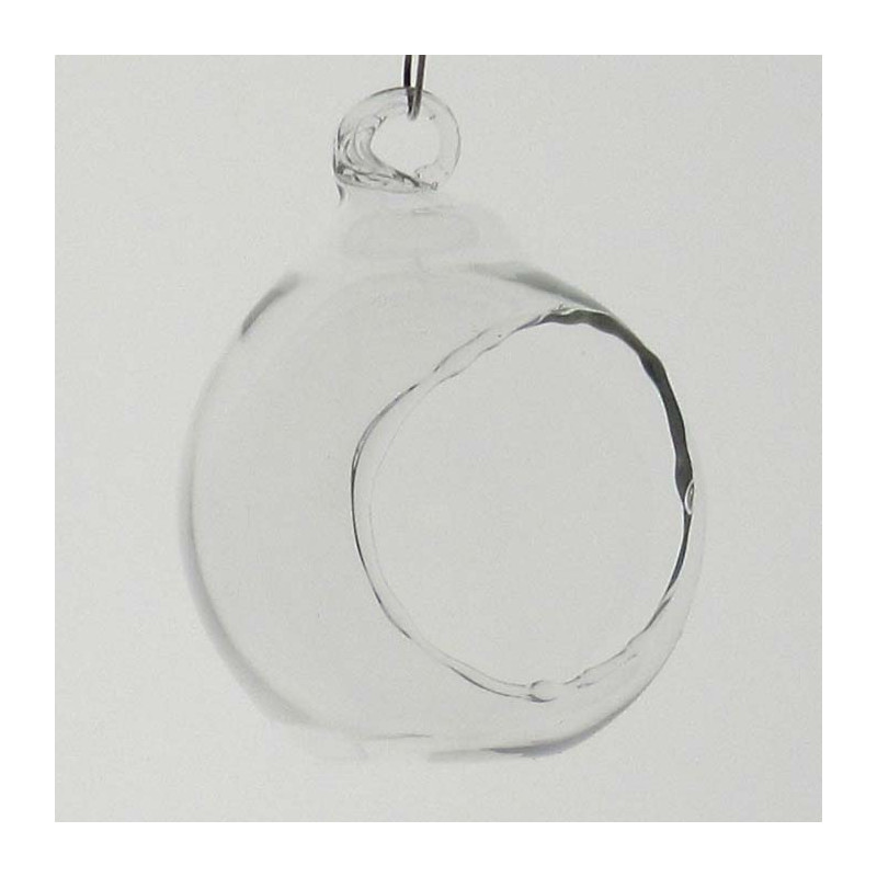 Glas Mini Kugel 50 mm mit Öffnung Deko Kugel zum hängen und stellen Öffnung ca. 30mm