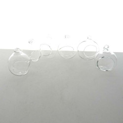 Glas Mini Kugel 50 mm mit Öffnung Deko Kugel zum hängen und stellen Öffnung ca. 30mm
