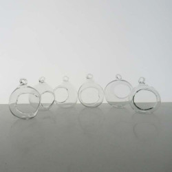 Glas Mini Kugel 40 mm mit Öffnung Deko Kugel zum hängen und stellen Öffnung ca. 25mm