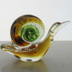 Glas Schnecke 16cm  bunt