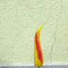 Glas-Flamme 38cm gelb rot