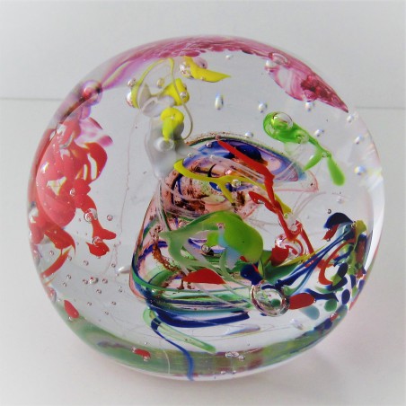 Glas Briefbeschwerer 78 mm Traumkugel     Cosmos