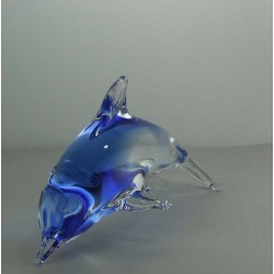 Glas Delfine 18cm klar-blau,