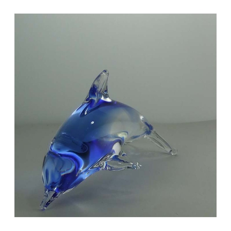 Glas Delfine 18cm klar-blau,