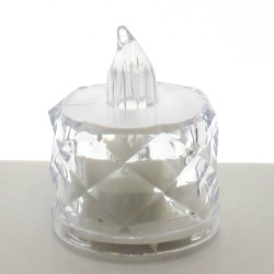 Kristallmuster PVC LED-Teelichthalter mit simulierter Flamme inkl. Batterien