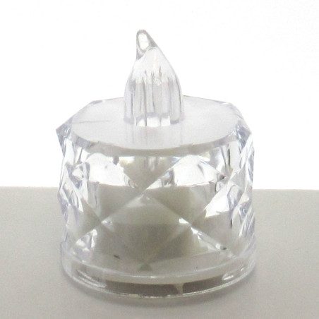 Kristallmuster PVC LED-Teelichthalter mit simulierter Flamme inkl. Batterien