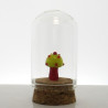 Glas Dom 50x30mm mit Glas-Pilz auf Kork Boden,