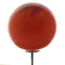 Glas-Kugel 15cm Orange mit Metallstab 1.2 Meter