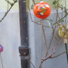 Glas-Kugel 15cm Orange mit Metallstab 1.2 Meter
