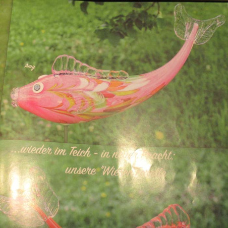 Glas-Forelle 32cm Amy auf Metallstab