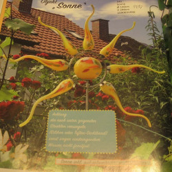 Glas-Sonne 240x120cm Gelb mit Metallstab