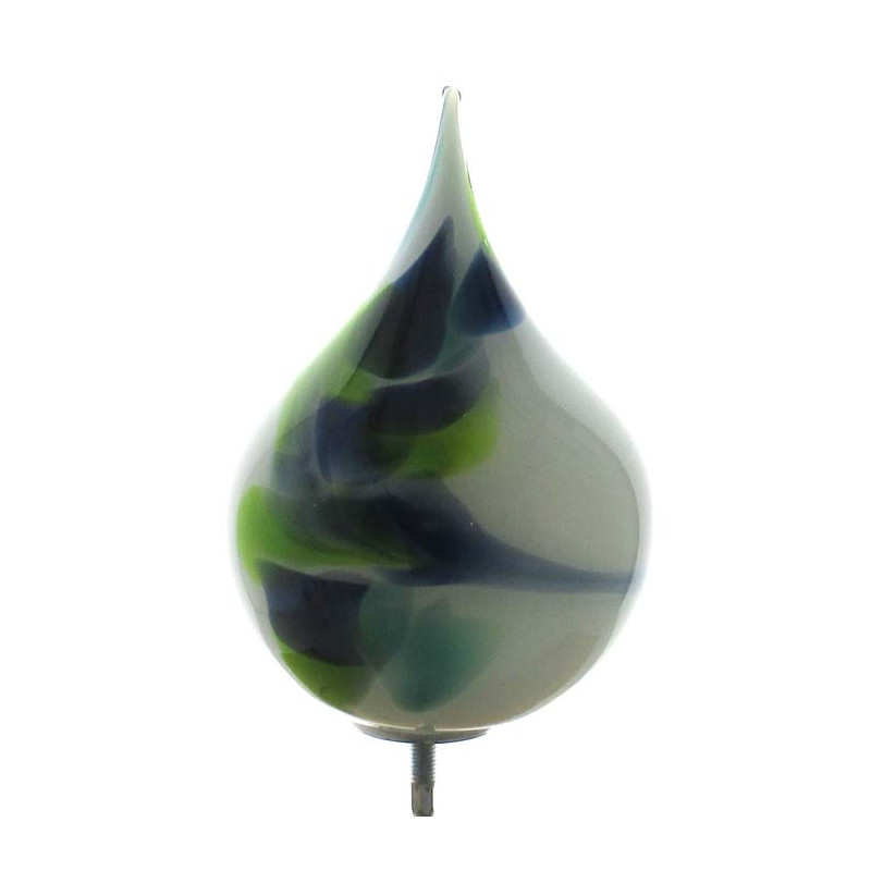 Glas-Zwiebel 22x15cm Mint mit Metallstab 1.2 Meter