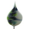 Glas-Zwiebel 22x15cm Mint mit Metallstab 1.2 Meter