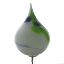 Glas-Zwiebel 22x15cm Mint mit Metallstab 1.2 Meter
